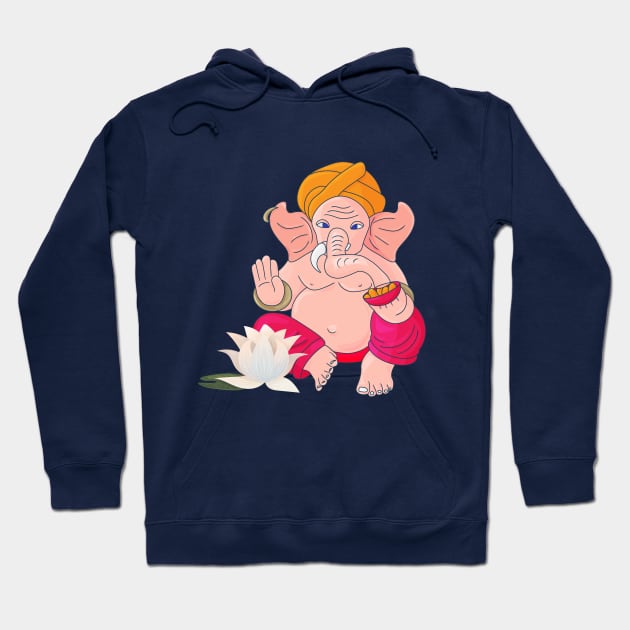 Lord Ganapati Ganesha Vinayaka Hoodie by tatadonets